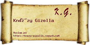 Knézy Gizella névjegykártya