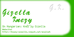 gizella knezy business card